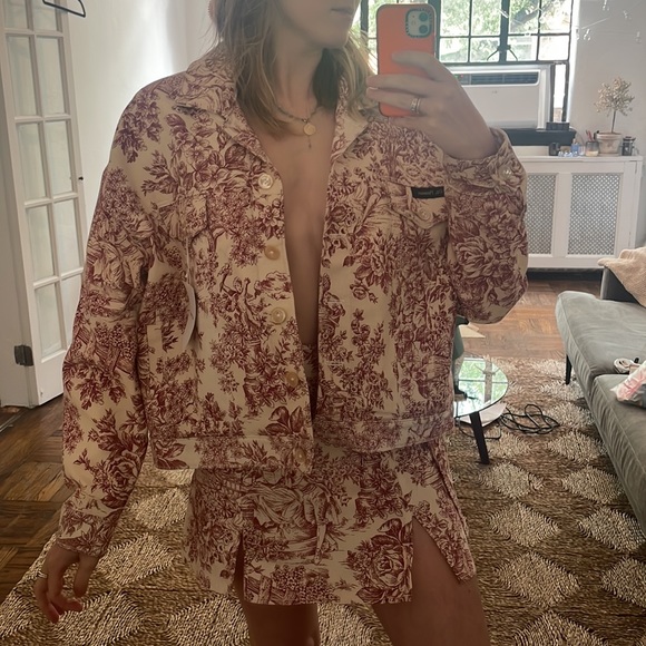 Oh, Pleasure Printed Monarca Skirt/Jacket Set - Picture 1 of 12